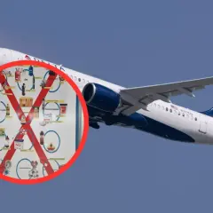 Na plakacie widać zakaz przewożenia wielu substancji, w tym łatwopalnych i wybuchowych. Zastanawiasz się, ile alkoholu można przewieźć samolotem w bagażu podręcznym? Ten plakat nie odpowiada na to pytanie, ale pokazuje, czego absolutnie nie wolno zabie...