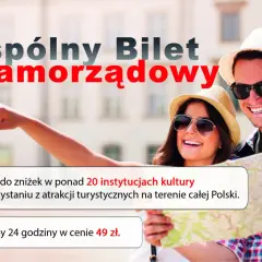 Szczęśliwa para odkrywa Polskę z "Wspólnym Biletem Samorządowym". Dostęp do ponad 20 atrakcji za 49 zł.