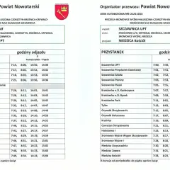 Rozkład jazdy busów: Szczawnica, Sromowce Wyżne, Krościenko. Ceny biletów nie są podane, ale rozkład jazdy busów jest dostępny od poniedziałku do piątku.