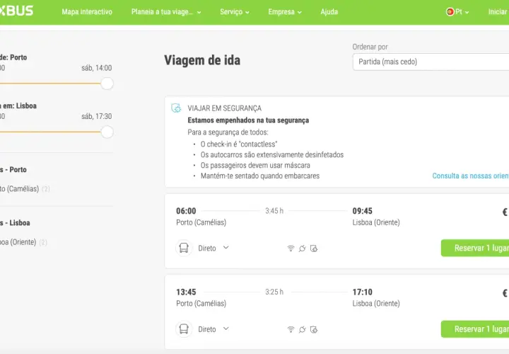 Szukasz połączenia Porto Lizbona? Strona FlixBus pokazuje dostępne kursy autobusowe, ceny i czasy podróży.