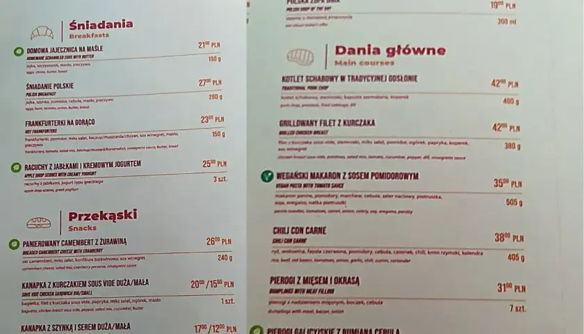 Menu WARS w Pendolino: śniadania, dania główne, przekąski. Czy w Pendolino jest wars? Tak, menu oferuje różnorodne posiłki.