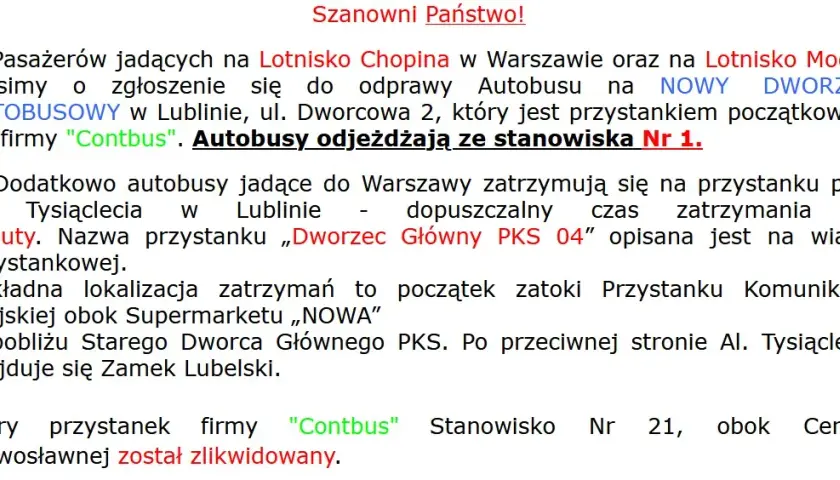 Gdzie się zatrzymuje Contbus Lublin Warszawa? Sprawdź przystanki i lokalizacje