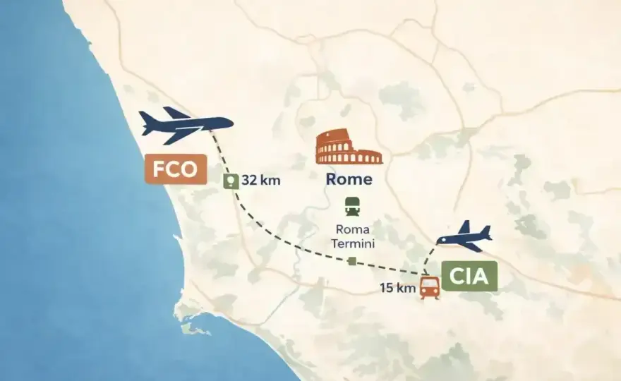 Fiumicino a Rzym - jak dojechać i ile kosztuje transfer?