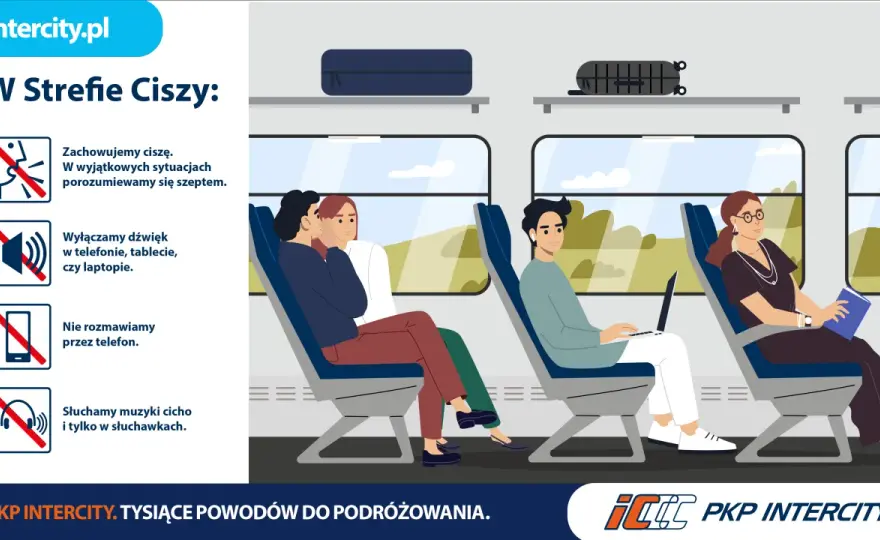 Strefa ciszy w pociągu - Jak podróżować bez hałasu? Poznaj zasady