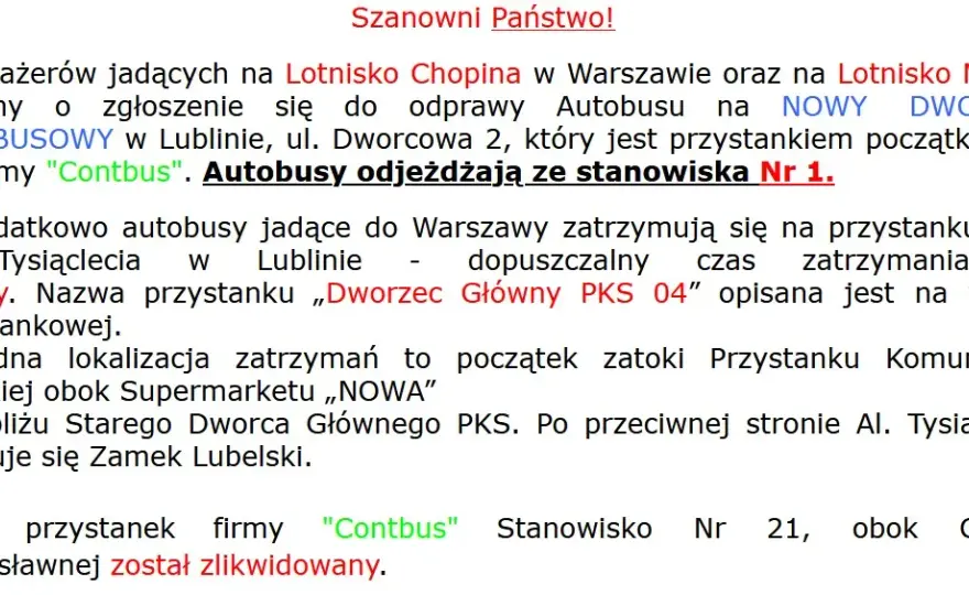 Gdzie się zatrzymuje Contbus Lublin Warszawa? Sprawdź przystanki i lokalizacje
