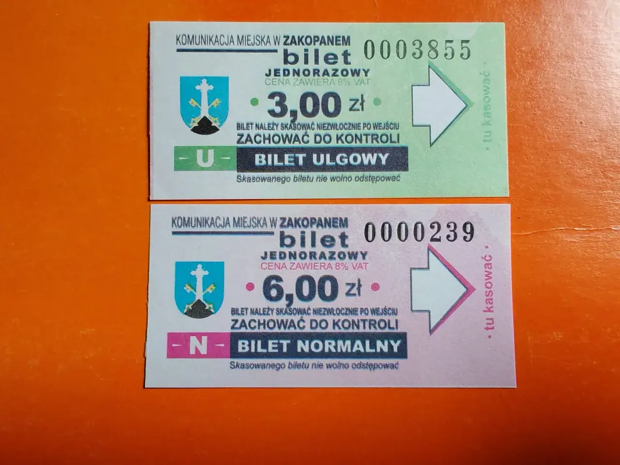 Bilety komunikacji miejskiej w Zakopanem: ulgowy za 3 zł, normalny za 6 zł. Cena biletu do Kościeliska?