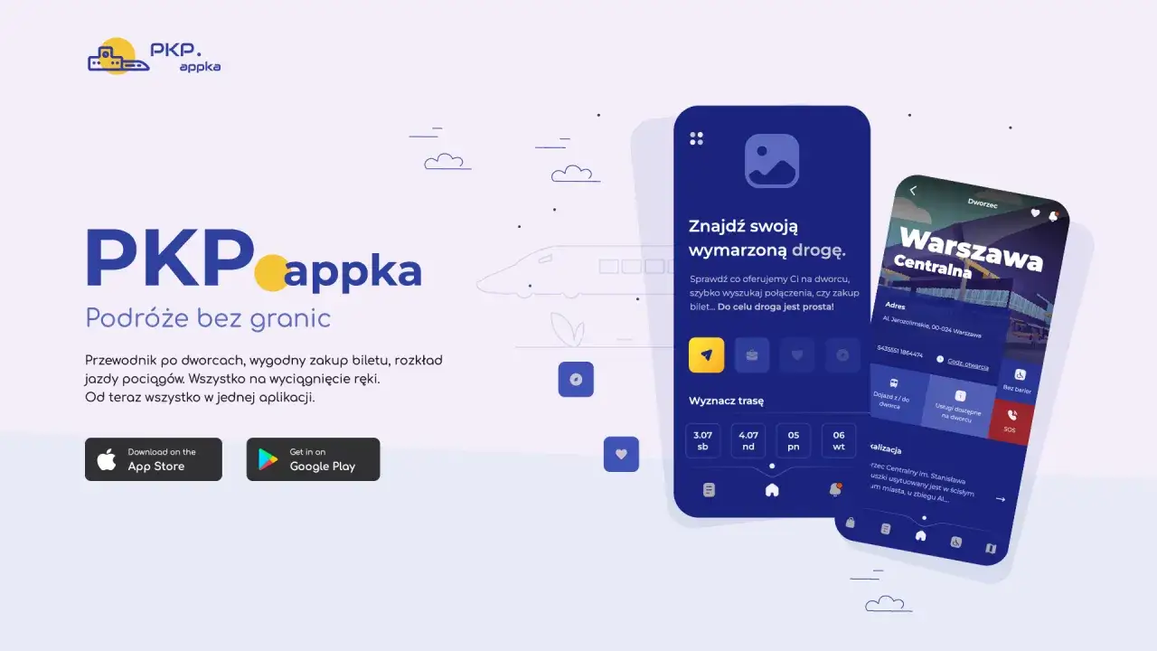 Aplikacja PKP appka ułatwia podróże. Sprawdź, z jakim wyprzedzeniem można kupić bilet PKP, rozkłady jazdy i informacje o dworcach.