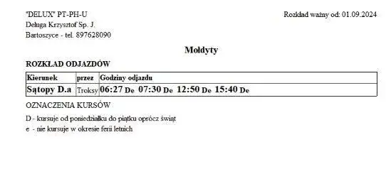 Zdjęcie Rozkład jazdy Bartoszyce Bezledy – Sprawdź godziny i przystanki